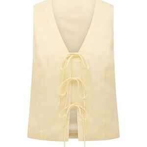 Ever New Yellow Top with Tie Detail